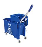 Image of DL913 Kentucky Mop Bucket & Wringer Blue 15 Ltr
