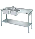 L884 R/H Built-in Sink Unit - Double Sink - Right-Hand Drainer (1500mm)
