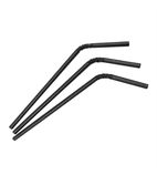 FP444 Individually Wrapped Bendy Paper Straws Black 210mm (Pack of 250)