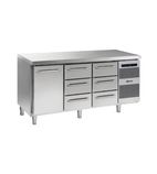 Image of GASTRO K 1807 CSG A DL/3D/3D L2 Heavy Duty 506 Ltr 1 Door / 6 Drawers Stainless Steel Refrigerated Prep Counter