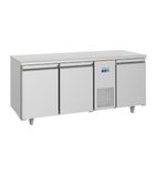 U-Series UA072 474 Ltr 3 Door Stainless Steel Refrigerated Prep Counter