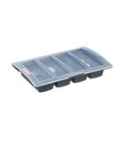 Image of CH934 Dark Grey Cutlery Tray with Lid
