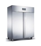HEF545 Medium Duty 1200 Ltr Upright Double Door Stainless Steel Freezer