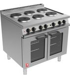 Image of Dominator Plus E3101P OTC 6HP Electric 6 Plate Fan-Assisted Oven Range - 3 Phase