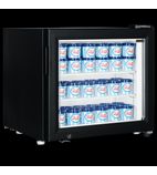 UF50G 50 Ltr Countertop Single Glass Door Black Display Freezer