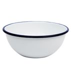 Enamel GM514 Pudding Bowls White & Blue 155mm (Pack of 6)