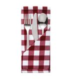 HB580 Gingham Polyester Napkins Red Check
