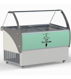 Image of VENUS ELEGANTE 56 13 x Napoli Pan White Flat Glass Ice Cream Display Freezer