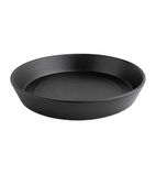 Image of FD907 Cavolo Textured Black Flat Round Bowl - 220mm (Box 4)