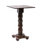 FT506 Islington Poseur Square Table Dark Wood 700x700mm