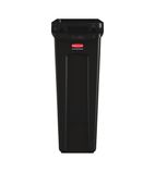 CP653 Slim Jim Container with Venting Channels Black 87Ltr