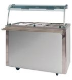 VC3BMQGTR 1158mm Wide Hot Cupboard With Bain Marie Top, Quartz Heated Gantry & Fold Down Tubular Trayrail