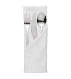 HB560 Occasions Polyester Napkins White (Pack of 10)