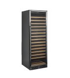 TFW400-S 426 Ltr Upright Single Glass Door Stainless Steel Frame Single Zone Wine Cooler