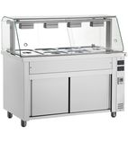 MIV714 1410mm Wide Hot Cupboard With Wet Heat Bain Marie Top & Glass Display