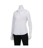 Womens Long Sleeve Dress Shirt White L - B874-L