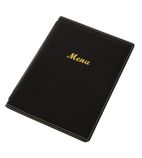 E224 Faux Leather Menu Cover A5 Burgundy