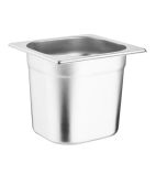 SA243 Stainless Steel Gastronorm Tray Set 6 x 1/6 150mm with Lids (Pack of 6)