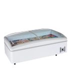 SUPER 200HCDE 540 Ltr White Island Display Chest Freezer With Glass Lid
