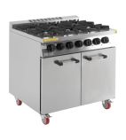 CT253 6 Burner Natural Gas Oven Range with Castors