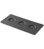 DP935 Basalt Tray with 3 Indents
