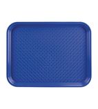 P512 Polypropylene Fast Food Tray Blue Large 450mm