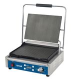 Image of Lynx Prime LPCGFFT Electric Single Contact Panini Grill with Digital Timer - Flat Top & Bottom