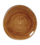 Image of FA604 Stonecast Patina Organic Round Plates Vintage Copper 186mm