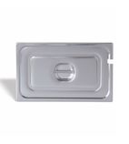 EG333 Stainless Steel 18/10 Notched Lid for 1/3 G/N