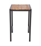 DS155 Square Steel and Acacia Bar Table 600mm