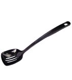 Image of J635 Black Slotted Serving Spoon 12"