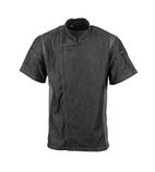 Delancey BB270-S Unisex Short Sleeve Denim Chefs Jacket S