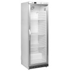 UR400SG 374 Ltr Upright Single Glass Door Stainless Steel Display Fridge