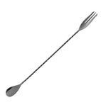 Cocktail Mixing Spoon with Fork Gunmetal