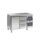 GASTRO K 1407 CSG A DL/3D L2 Heavy Duty 345 Ltr 1 Door / 3 Drawer Stainless Steel Refrigerated Prep Counter