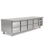 Image of SNC4-DRW 420 Ltr 8 Drawer Stainless Steel Refrigerated Chef Base