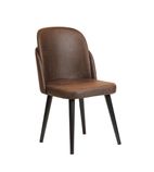 Koldal Dining Chair Buffalo Espresso with Dark Wood Legs