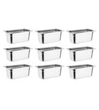 S729 Stainless Steel Gastronorm Tray Set 9 x 1/3 100mm (Pack of 9)