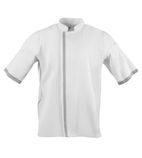 Image of B998-M Unisex Chefs Jacket Short Sleeve White M
