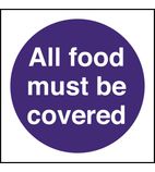 Image of E3631 All Food Must Be Covered Food Safety Sign