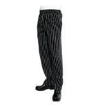 Unisex Easyfit Chefs Trousers Black and White Striped 5XL