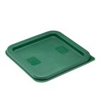 HY413 Polyethylene Square Food Measuring Container Lid Green Small