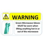 FA266 Warning Sign Microwave Sticker 150 x 100mm