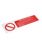 W231 Microwave Oven Safety Sign