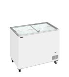 Image of IC302SC 296 Ltr White Display Chest Freezer With Flat Glass Lid