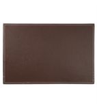 Image of GJ739 Faux Leather Placemats Brown (Pack of 4)