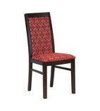 FT412 Brooklyn Padded Back Dark Walnut Dining Chair with Red Diamond Padded Seat and Back (Pack of 2)