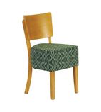 FT427 Asti Padded Soft Oak Dining Chair with Green Diamond Deep Padded Seat and Back (Pack of 2)