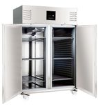 Green GSNI-142 1400 Ltr Upright Double Door Stainless Steel Freezer