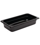 U462 Polycarbonate 1/3 Gastronorm Container 65mm Black